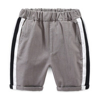 贝壳元素宝宝休闲中裤 夏装新款男童童装儿童五分裤子kzc192 灰色 120cm