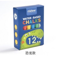 弥鹿(mideer)多功能棕榈油粉笔无尘粉笔涂鸦笔彩色12只装绘画教学画笔 MD4061 恐龙款