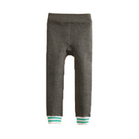 贝壳元素宝宝百搭打底裤 冬装新款女童童装儿童加绒加厚长裤子kzb816 浅灰色 100cm