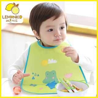 lemonkid 柠檬宝宝 儿童卡通围嘴 棕色小熊 均码