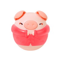 贝恩施不倒翁玩具宝宝益智点头娃娃3-6个月婴儿大号音乐早教0-1岁 【玉石蓝】小猪不倒翁