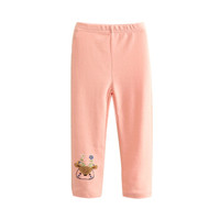 贝壳元素宝宝卡通打底裤 秋装新款女童童装儿童百搭长裤子kzb577 粉色 140cm