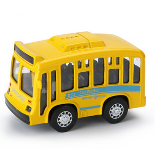 知识花园 儿童玩具车甲虫合金车回力车宝宝双层巴士玩具公交汽车玩具仿真模型玩具男孩 单层巴士合金回力 黄色