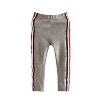 贝壳元素宝宝修身打底裤 春秋女童童装儿童小脚长裤子kza355 灰色 100cm