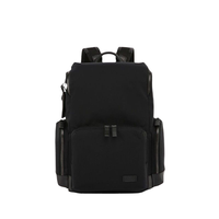 TUMI 途明 Harrison系列男士纯色尼龙拉链双肩包066008D 黑色