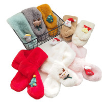 KIDNOAM 儿童仿獭兔毛圣诞保暖围巾 1条装