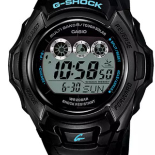 CASIO 卡西欧 G-SHOCK系列 GW-M500BA-1CR 男士电子手表 46mm 灰盘 黑色树脂表带 圆形