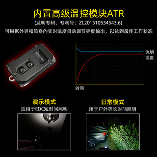 NITECORE奈特科尔TINI2智能双核钥匙灯USB-C充电应急手电500流明