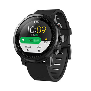 AMAZFIT 跃我 智能运动手表2 34mm 黑色表盘 黑色硅胶表带(GPS)