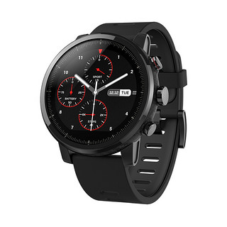 AMAZFIT 跃我 智能运动手表2 34mm 黑色表盘 黑色硅胶表带(GPS)