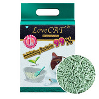 LOVECAT 绿茶豆腐猫砂6L 真空包装 植物猫沙豆腐砂无尘除臭吸水易结团猫咪用品非膨润土 *2件