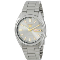 SEIKO 精工 SEIKO 5系列 SNXS75 男士机械手表 37mm 灰盘 银色不锈钢带 圆形