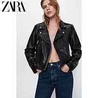 ZARA 05479200800 女式真皮机车夹克