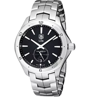 TAG Heuer 泰格豪雅 Link林肯系列 WAT2110.BA0950 男士机械手表 40mm 黑盘 银色不锈钢表带 圆形