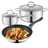 WMF 福腾宝 不锈钢家用锅具套装 3件套