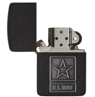 ZIPPO 之宝 28583-PARENT Army Lighters磨砂打火机 黑色裂缝