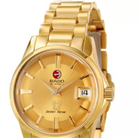 RADO 雷达 Golden Horse金马系列 R84848253 男士机械手表 43mm 金盘 PVD镀金不锈钢带 圆形