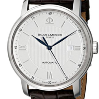 BAUME & MERCIER 名士 Classima系列 MOA08731 男士机械手表 42mm 白盘 棕色鳄鱼皮表带 圆形