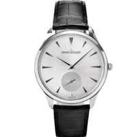 JAEGER-LECOULTRE 积家 Master大师系列 Q1278420 男士机械手表 38.5mm 银盘 黑色真皮表带 圆形