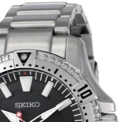 SEIKO 精工 Prospex系列 SNE279 男士太阳能手表 45mm 黑盘 银色不锈钢带 圆形