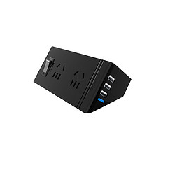 Philips飞利浦4位插座3位USB接线板过载保护排插拖线板/插板/插排