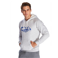 骆驼(CAMEL) 骆驼运动男女款卫衣新款情侣上衣防风连帽保暖卫衣 C7W2RL5669 男款浅花灰 L