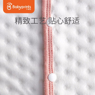 Babyprints婴儿连体衣宝宝衣服夹棉哈衣春秋冬季爬服哈衣加厚保暖连身衣 白色-粉边 66