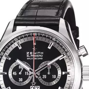 ZENITH 真力时 EL PRIMERO系列 03.2050.4026/91.C714 男士机械手表 44mm 黑盘 黑色皮革带 圆形