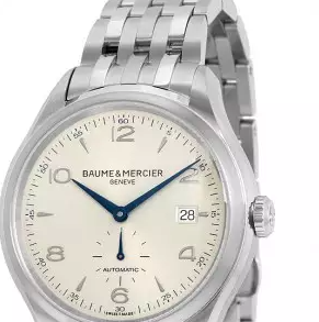 BAUME & MERCIER 名士 CLIFTON克里顿系列 MOA10099 男士机械手表 41mm 银盘 银色不锈钢带 圆形