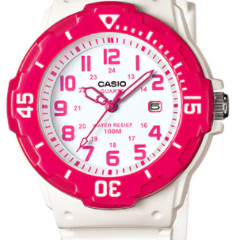 CASIO 卡西欧 LRW-200H-4BV 女士石英手表 34.2mm 白盘 白色树脂表带 圆形