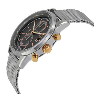 CITIZEN 西铁城 光动能腕表系列 CA0336-52H 男士光动能手表 42mm 灰盘 银色不锈钢带 圆形