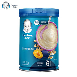 Gerber 嘉宝 婴幼儿燕麦西梅米粉 225g *4件