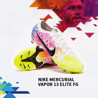 耐克NIKE 男子 足球鞋 内马尔 天然草地 VAPOR 13 ELITE NJR FG 运动鞋 AT7898-104白色40.5码