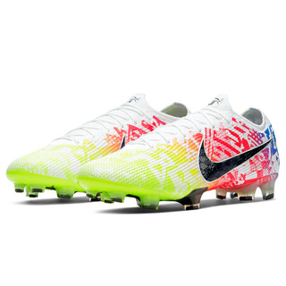 耐克NIKE 男子 足球鞋 内马尔 天然草地 VAPOR 13 ELITE NJR FG 运动鞋 AT7898-104白色40.5码