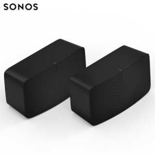 SONOS Five×2智能音响 家庭智能音响系统 WiFi无线 书架音响 音响家用 非蓝牙 PLAY:5升级款（黑色）