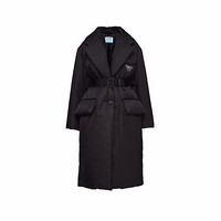 PRADA 普拉达 Re-nylon 女士中长款羽绒服 29C862S202-1WQ8-F0002 黑色 38