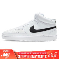 耐克NIKE 男子 板鞋 经典 板鞋 COURT VISION MID 休闲鞋 CD5466-101白色40码