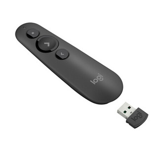 罗技（Logitech）R500 无线演示器 激光笔 ppt翻页笔 无线蓝牙双连 Mac iOS兼容  黑色