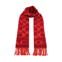 COACH 蔻驰 奢侈品 中性款围巾红色羊毛 F76384 F8Q
