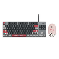 logitech 罗技 K835 吾皇万睡 机械键盘 TTC红轴 黑色+Pebble 鼠标 无线键鼠套装 粉色