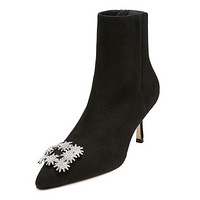 STUART WEITZMAN 女士黑色皮革细跟高跟鞋 KERA BLACK SUEDE 38