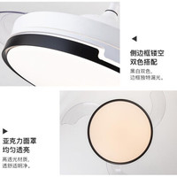 雷士 NVC Lighting吊扇灯 隐形 风扇灯饰 风影 36瓦三色调光+6档风速+正反转+冬夏两用 ESFSFS9003