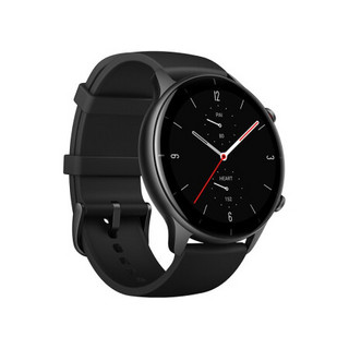 AMAZFIT 跃我 GTR 2e 智能手表 46.5mm 硅胶表带 曜石黑（血氧、GPS）