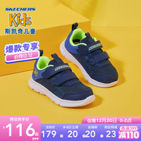 SKECHERS 斯凯奇 小童鞋 2020冬季新款网面男童学步鞋 魔术贴舒适透气宝宝鞋400044N