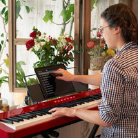 卡西欧（CASIO）电钢琴88键重锤键盘PX-S1000时尚专业入门考级培训数码钢琴 S1000红+U琴架+单踏板+礼包