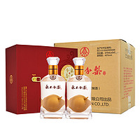 永不分梨 五粮液永不分梨双瓶礼盒装(中国红)  梨味酒40度375mL*2 375mLx2x2 双盒