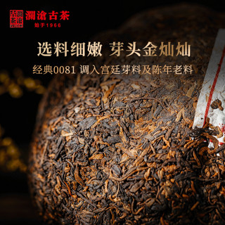 澜沧古茶2019年八壹金瓜普洱茶熟茶八一云南宫廷古树老树茶叶500g