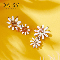 Daisy London  复古925银 手工双雏菊耳钉