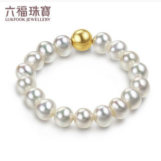 六福珠宝 mipearl18K金淡水珍珠戒指 定价 F87KRTB002Y 总重约1.08克-16粒