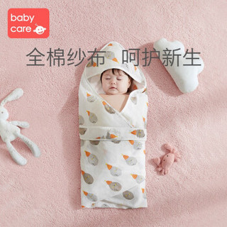 babycare婴儿初生包被夏季薄款春秋新生儿宝宝襁褓巾纯棉纱布抱被 埃利维飞龙-双层纱布 90x90cm